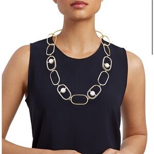 Rosantica Dedica Goldtone, Crystal, And Resin Pearl Chain